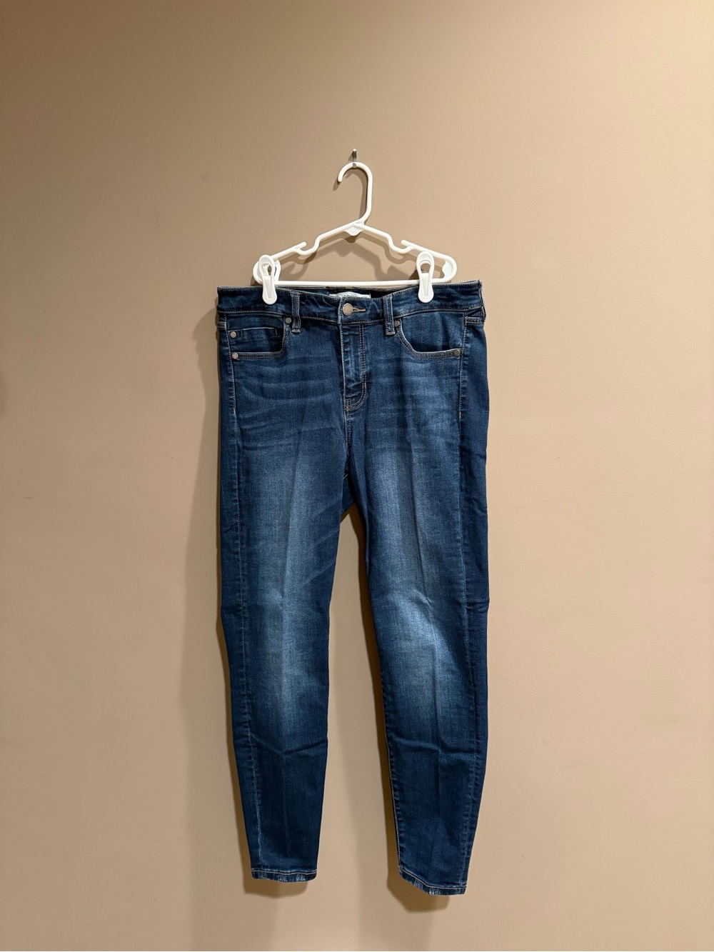 Liverpool Brand Classic High-Rise Dark Blue Women's Jeans, Size 10 Petite
